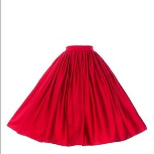 Pinup Girl Clothing Red Jenny Skirt Size Small